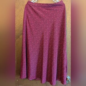 Promesa Red and Black Maxi Skirt